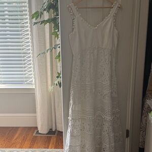 Long White Summer Dress Size Medium
